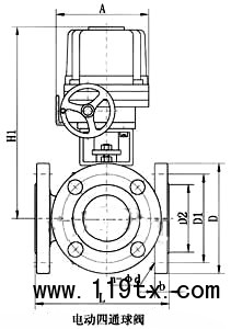 電動(dòng)四通球閥_配PSQ執(zhí)行器