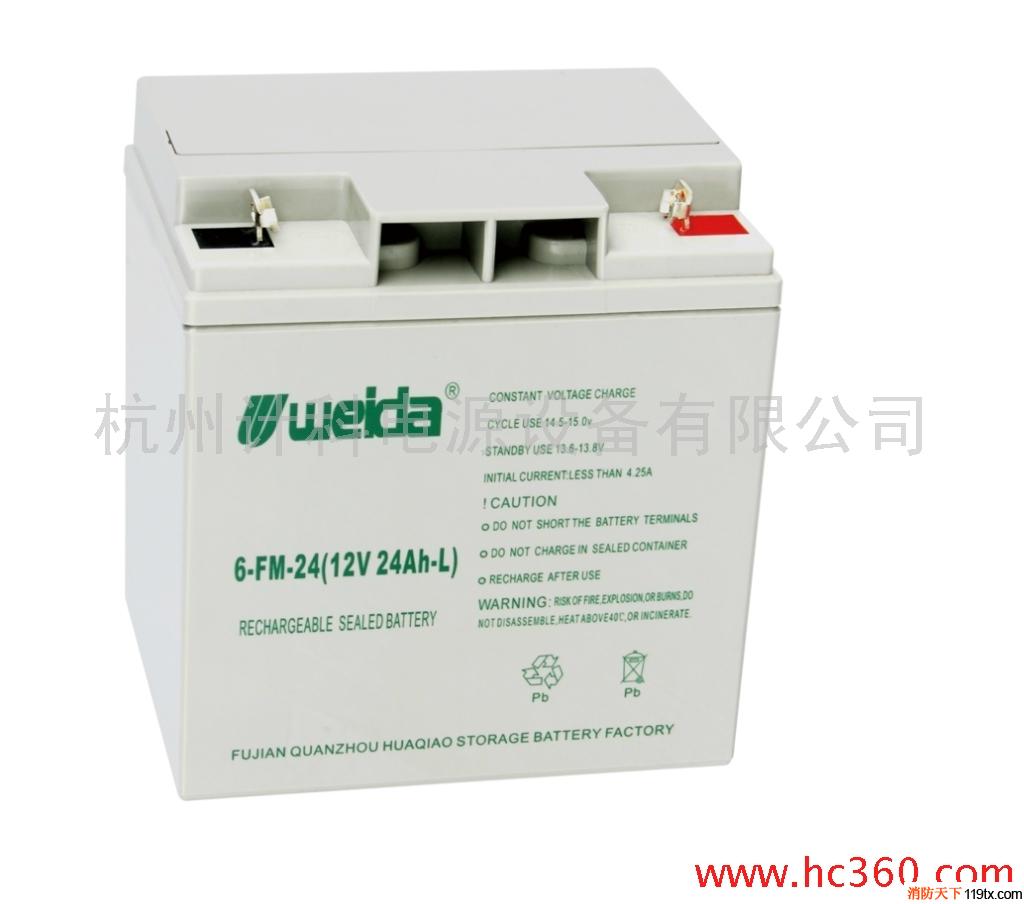 供應(yīng)威達(dá)免維護(hù)蓄電池12V24AH 立式 消防聯(lián)動(dòng)報(bào)警主機(jī)用蓄電池